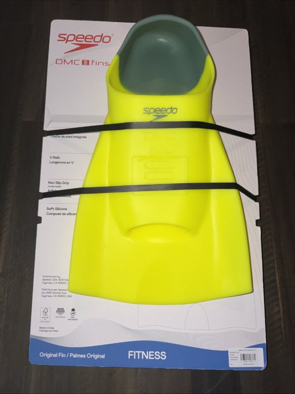Speedo DMC Original Fin Swimming Training Fins Swimming Flippers Yellow M/L